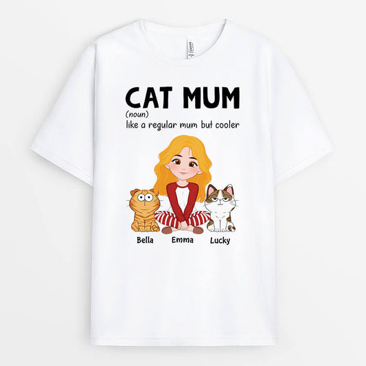 3239AUK2 cat dad definition t shirt  personalised gifts for cat dad