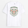 3256AUK1 grandma vintage flowers t shirt  personalised gifts for grandma