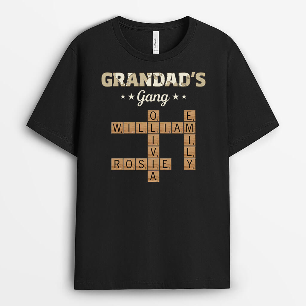 Personalised Puzzle Grandad's Gang T-Shirt