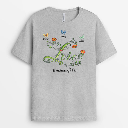 3265AUK2 love t shirt  personalised gifts for grandma