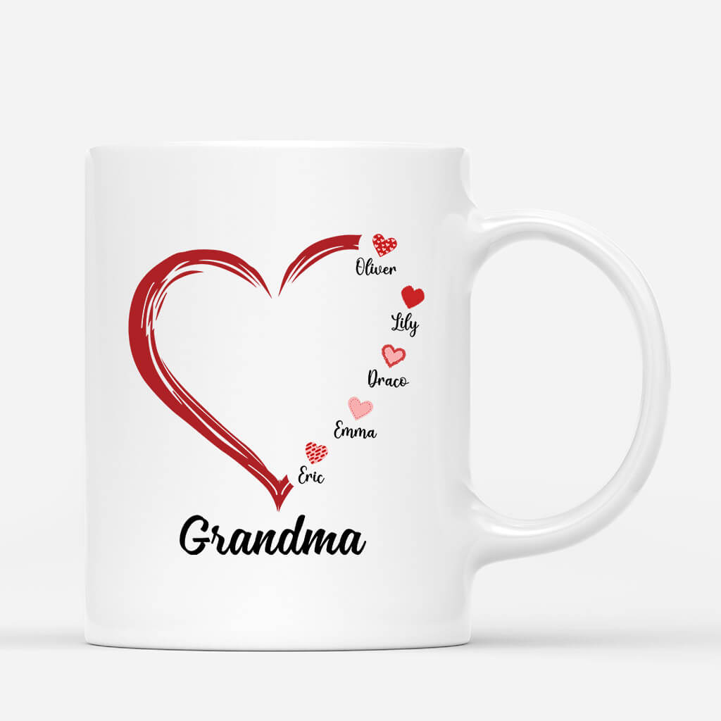 3279MUK1 grandma heart mug  personalised gift for grandma