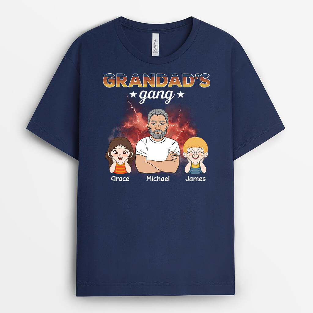 Personalised Cool Grandad's Gang T-Shirt