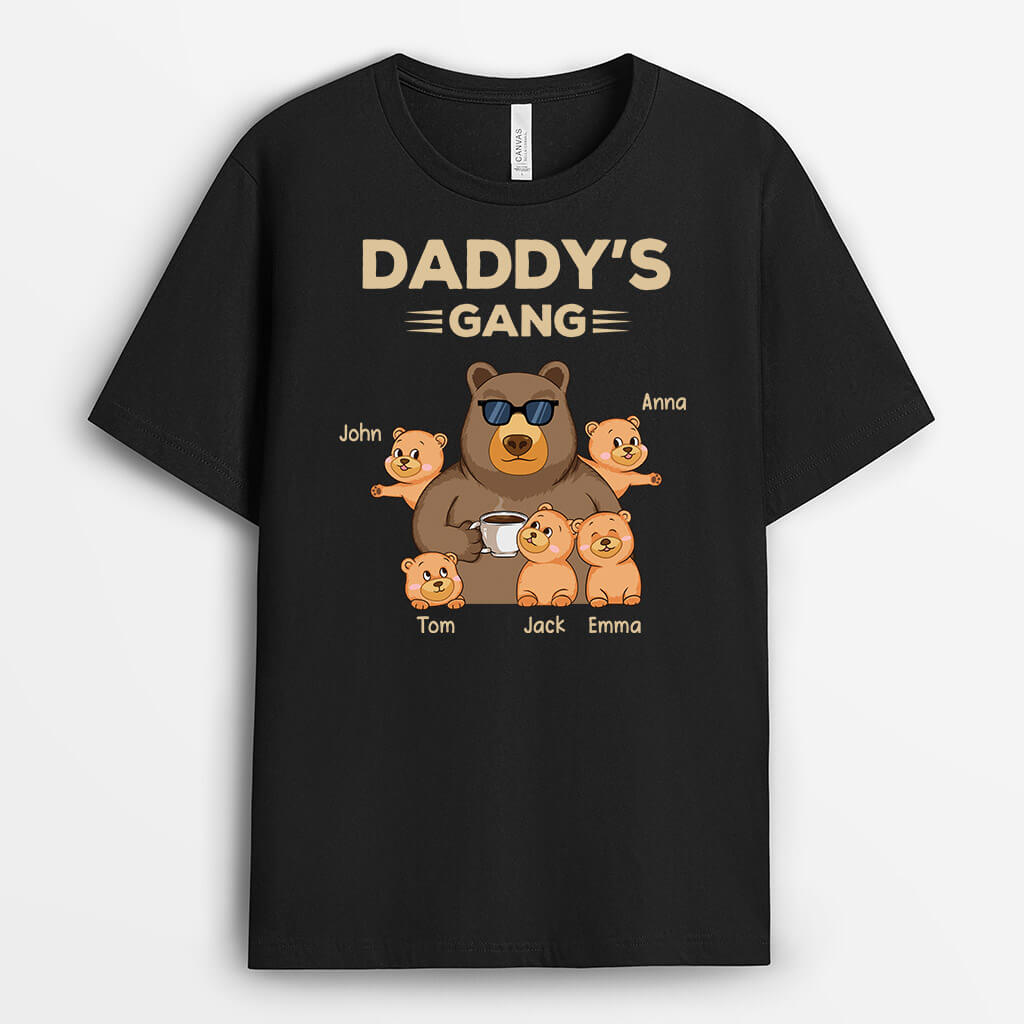 Personalised Cool Bear Grandad's Gang T-Shirt