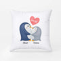 3288PUK1 penguins pillow  personalised gifts for couples