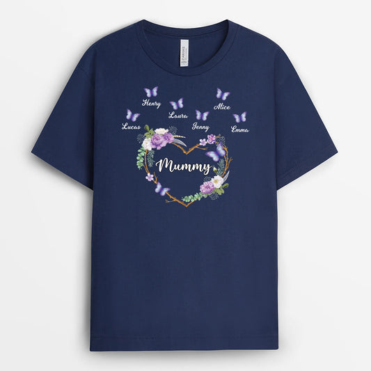 3298AUK2 grandma butterflies t shirt  personalised gifts for grandma