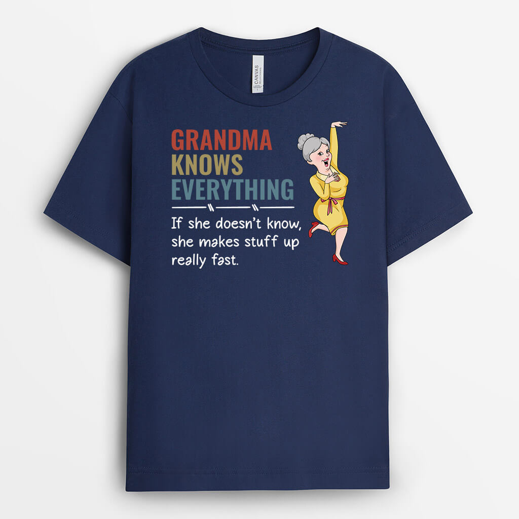 Personalised Grandma Knows Everythings T-Shirt