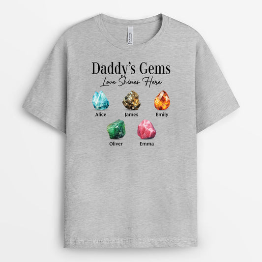 3305AUK2 grandmas gems t shirt  personalised gifts for grandma mum