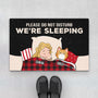 3311DUK1 please do not disturb doormat  personalised gifts for cat lovers