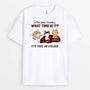 3318AUK1 do you know what time is it t shirt  personalised gifts for cat lovers