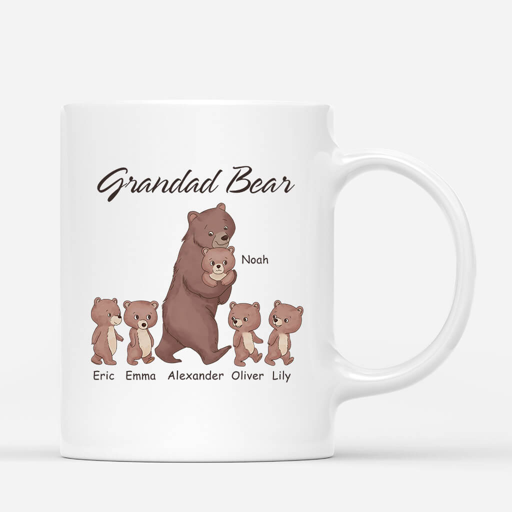 Personalised Grandad/Dad Bear and Cubs Mug