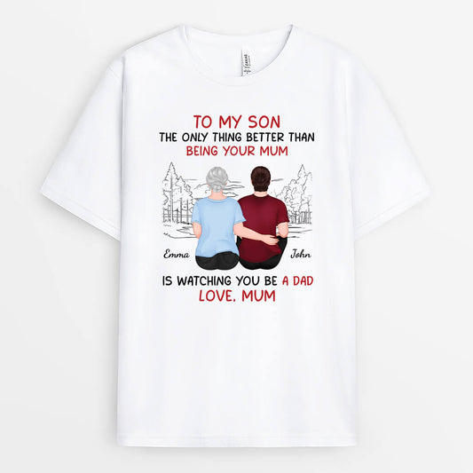 3331AUK1 personalised to my son t shirt from mum  personalised gift for your son