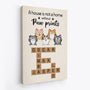 3334CUK2 personalised a house is not a home without paw prints canvas  personalised presents for cat lovers