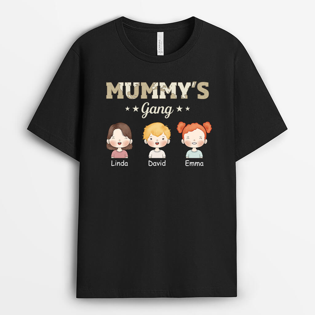 3338AUK1 personalised grandad daddys gang t shirt