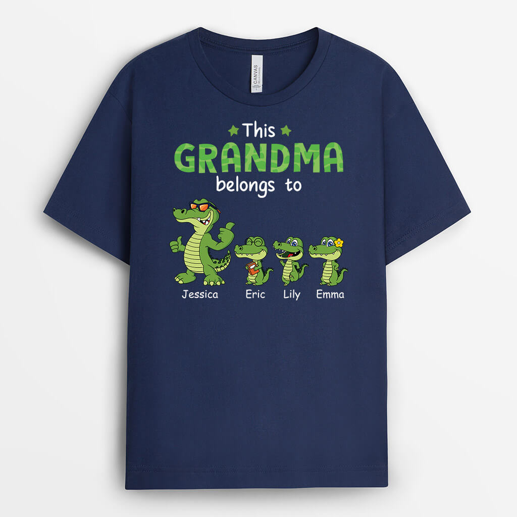 Personalised This Grandad Belongs To Crocodiles T-Shirt