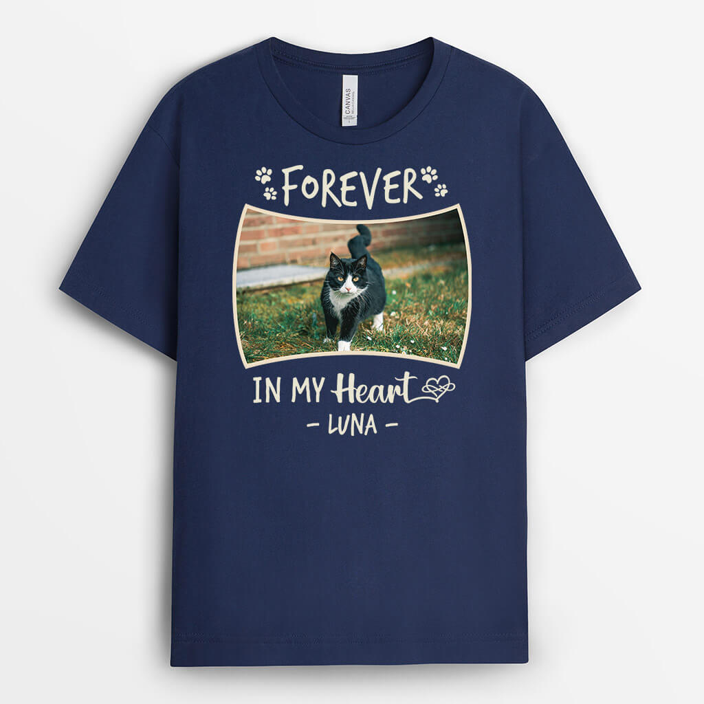 Personalised Forever In My Heart Dog T-shirt