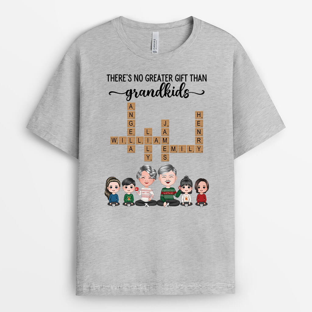 Personalised There's No Greater Gift Than Grandkids T-Shirt For Grandparents