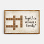 3368CUK1 personalised together we make a family crossword canvas  personalised gift for family