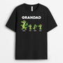 3381AUK1 crocodile grandad t shirt  custom gift for grandad