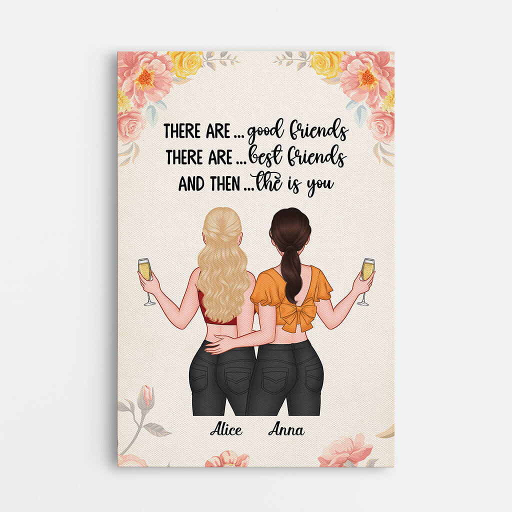 Personalised There Are... Good Friends Canvas For Besties