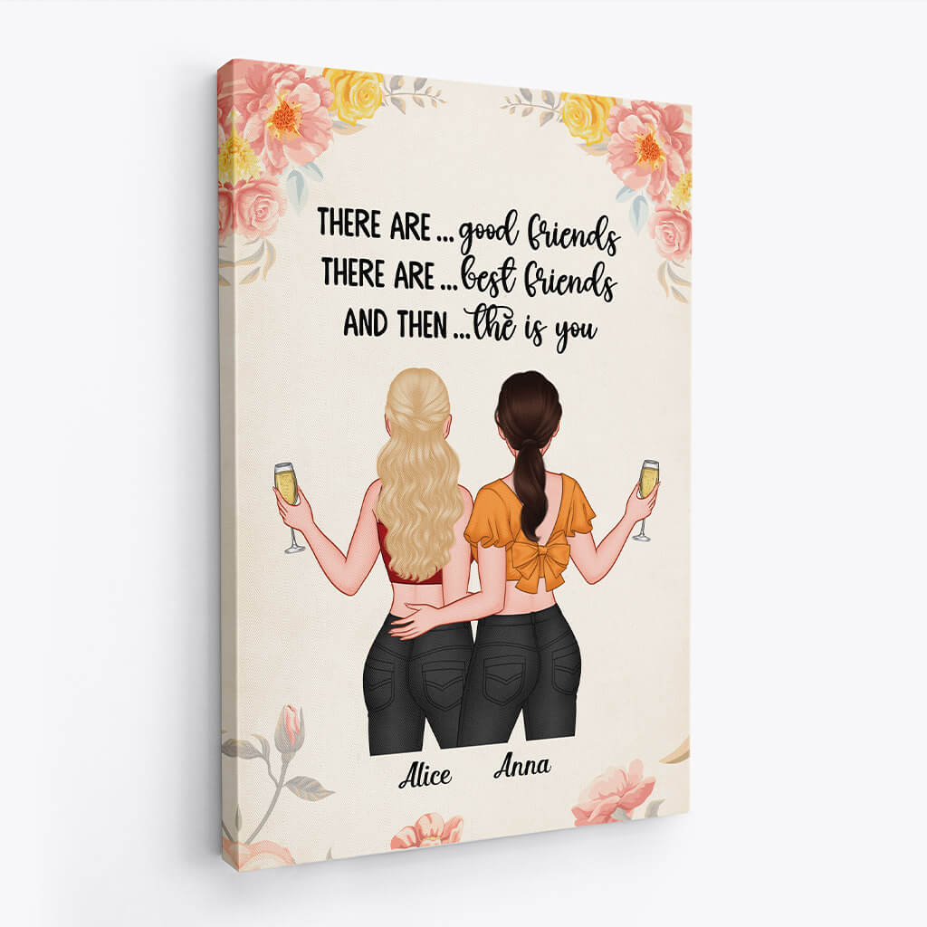 Personalised There Are... Good Friends Canvas For Besties