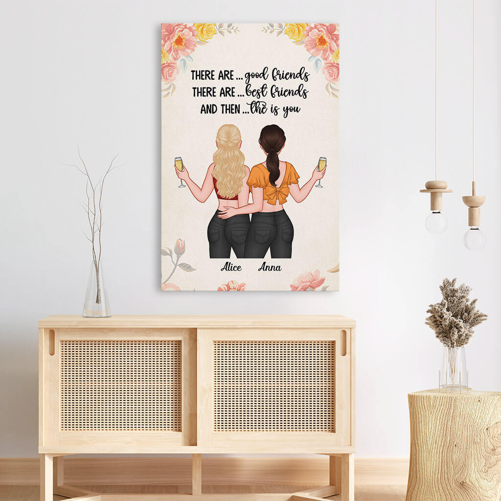 Personalised There Are... Good Friends Canvas For Besties