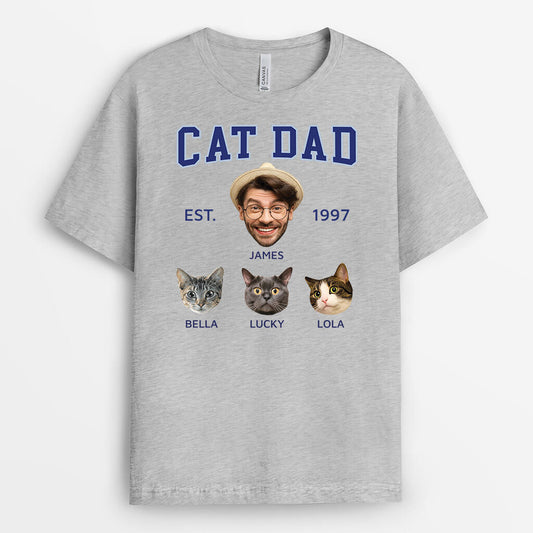 3393AUK2 dog dad est 1997 t shirt  personalised gifts for dog dad