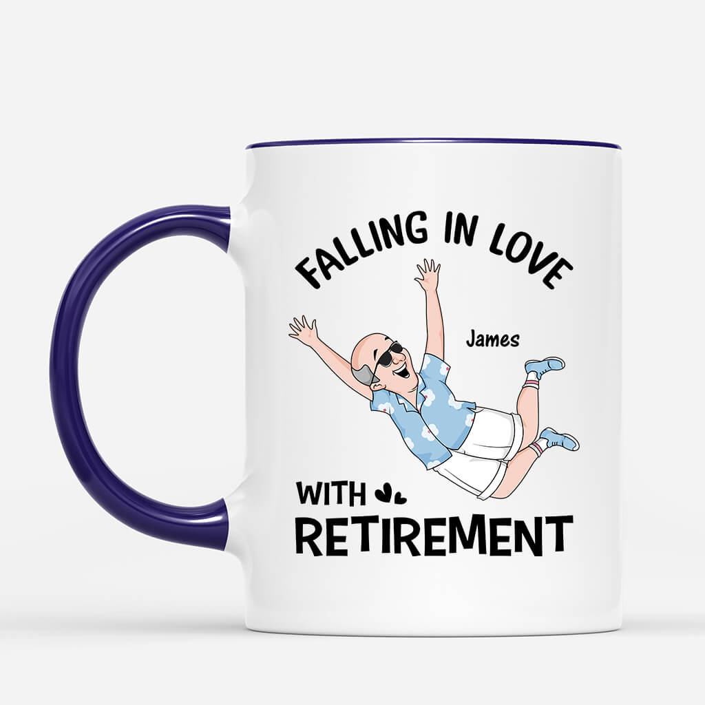 Personalised Falling In Love With Retirement Mug For Women