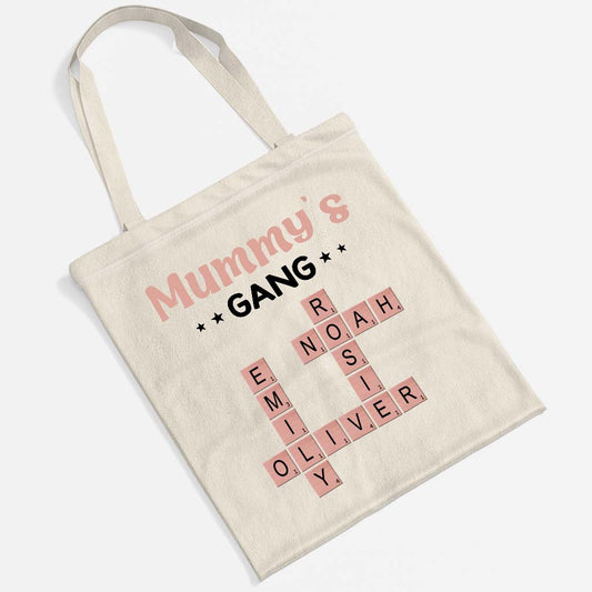 3402BUK2 personalised crossword puzzle art tote bag for mumdad 3402b8q5a