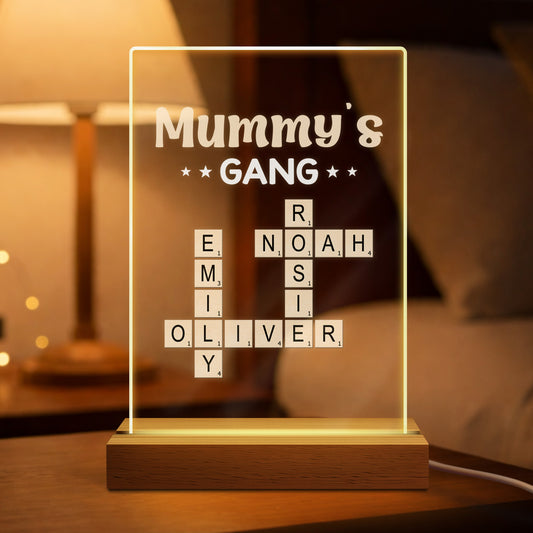 3402LUK1 personalised crossword puzzle art night light for mumdad 3402l8q5a