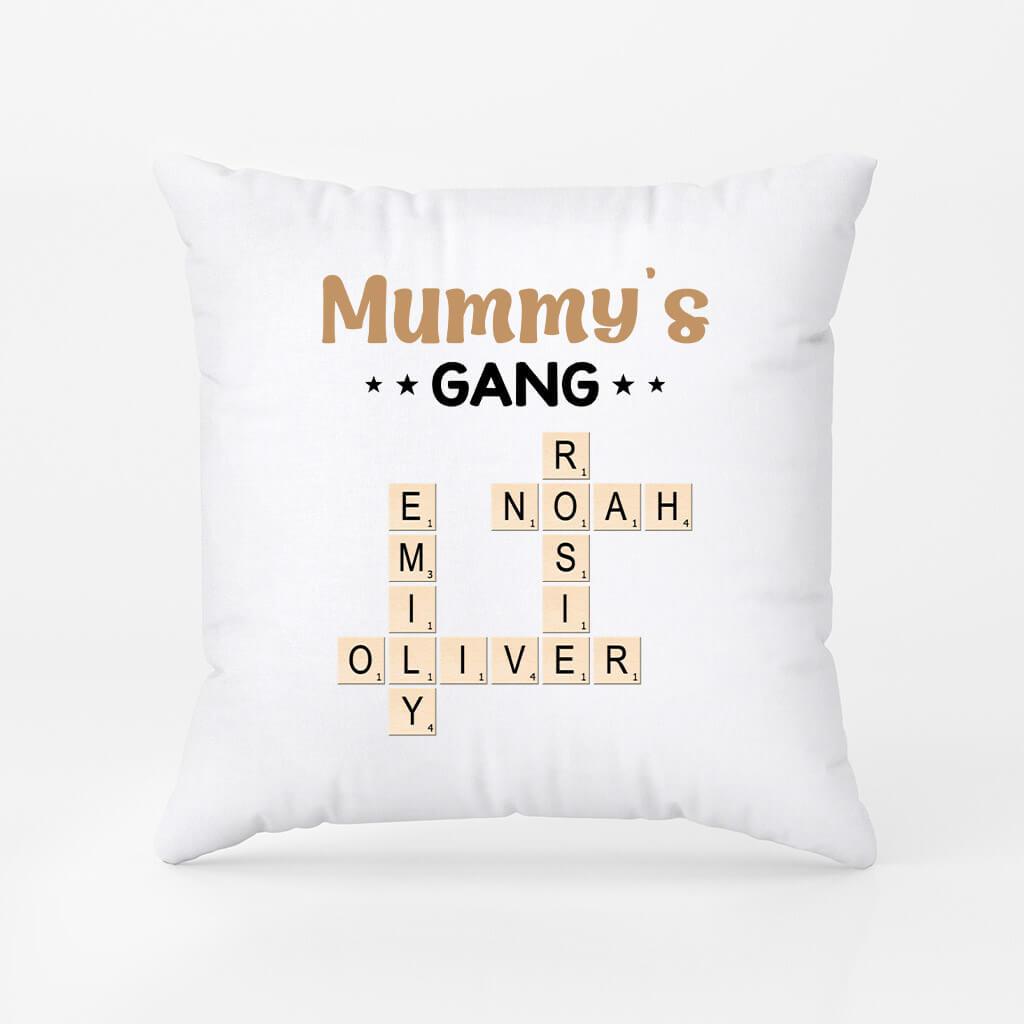 Personalised Crossword Grandad's Gang Pillow