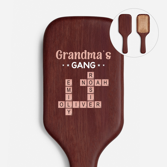 3402QUK1 personalised mummygrannys gang crossword wooden hairbrush 3402qst5i_b3872513 7689 464b b84b 550496ed4652