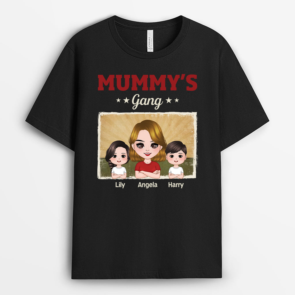 3409AUK2 retro grandads gang t shirt  personalised gifts for grandad