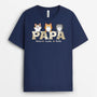 3410AUK1 papa cat themed t shirt  personalised gifts for cat dad