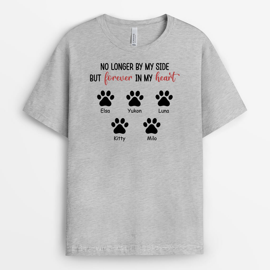 Personalised No Longer By My Side T-Shirt For Pet Lovers