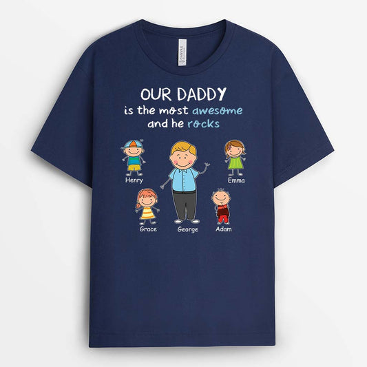 3423AUK2 our mama is the most awesome t shirt  personalised gifts for grandma