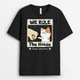 3424AUK1 we rule the house t shirt  personalised gifts for cat lovers