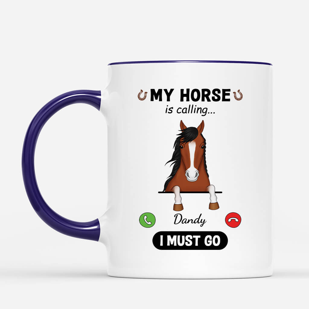 3427MUK2 my horse is calling mug  personalised gifts for pet lovers