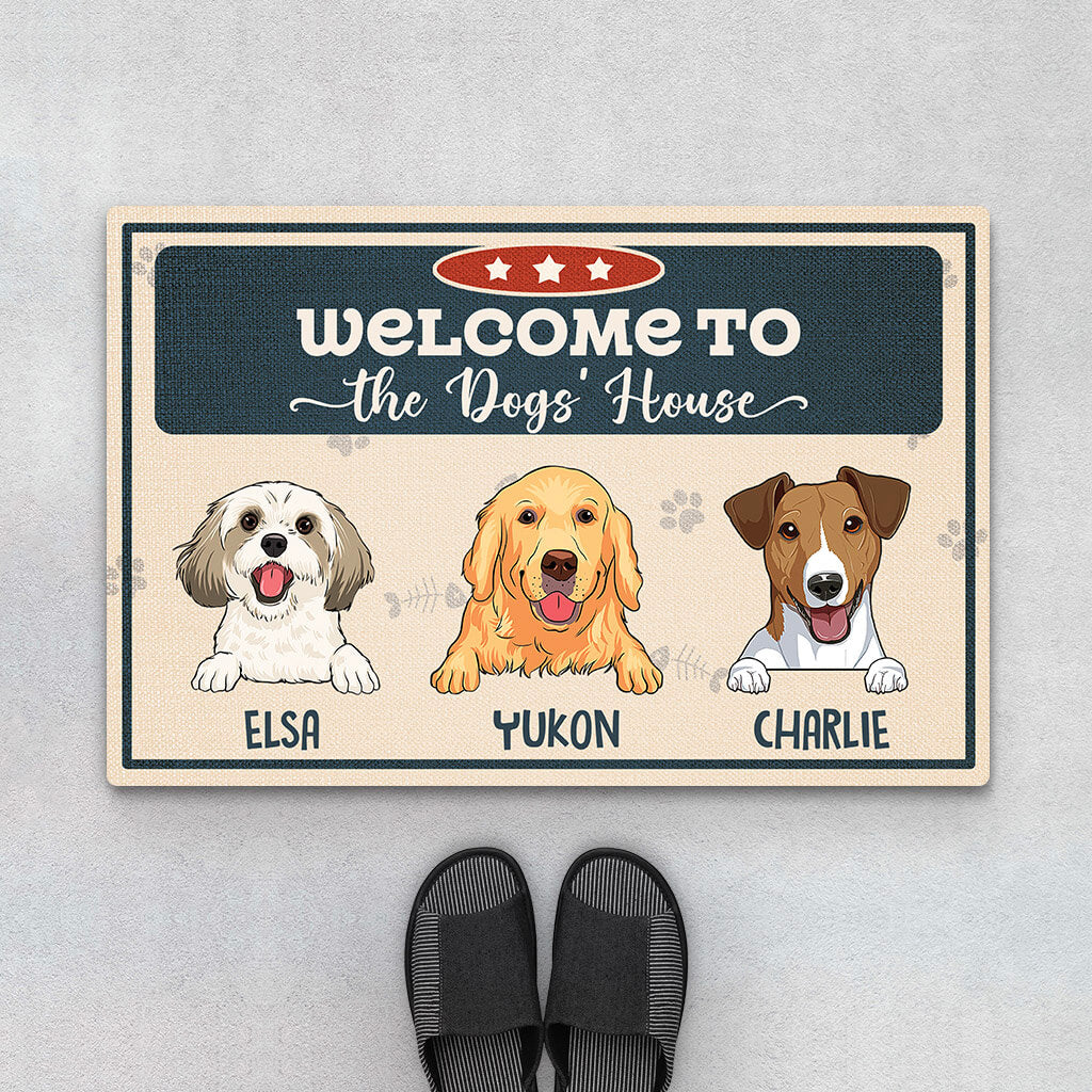 Personalised Welcome To The Dog House Doormat