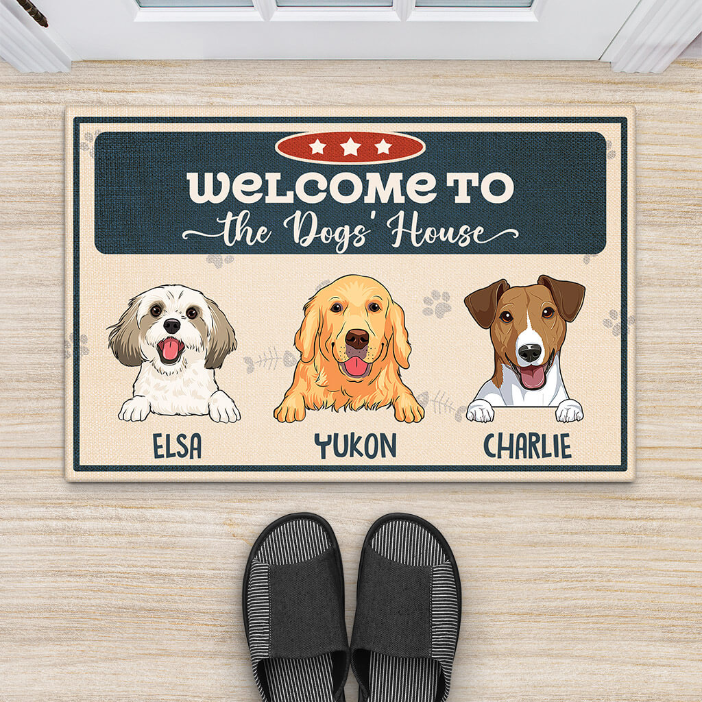 Personalised Welcome To The Dog House Doormat