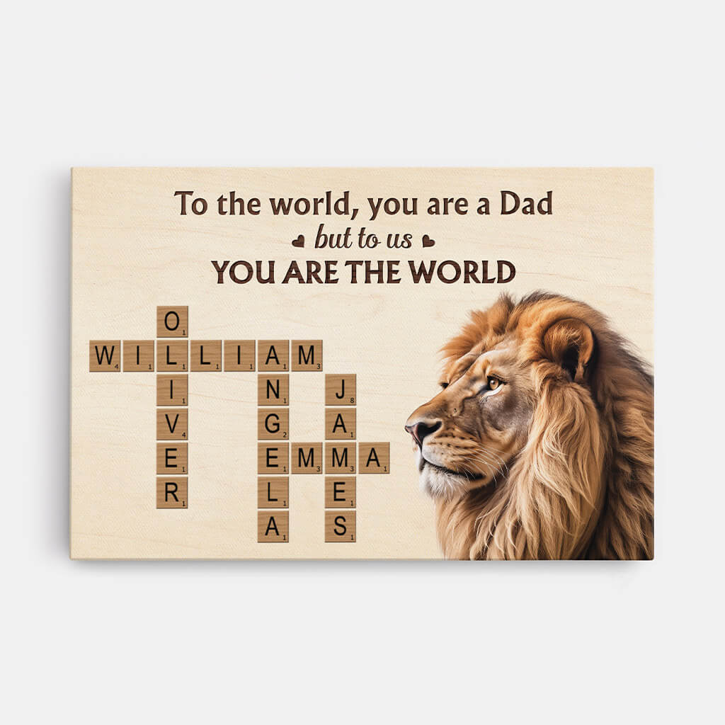 Personalised To The World, You Are Dad Canvas