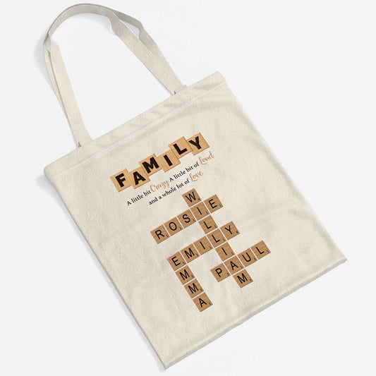 3446BUK1 personalised family a little bit of crazy crossword tote bag 3446bsv5i_2_88e1d61b 7f3a 4e60 9e14 0c3956e60dcc