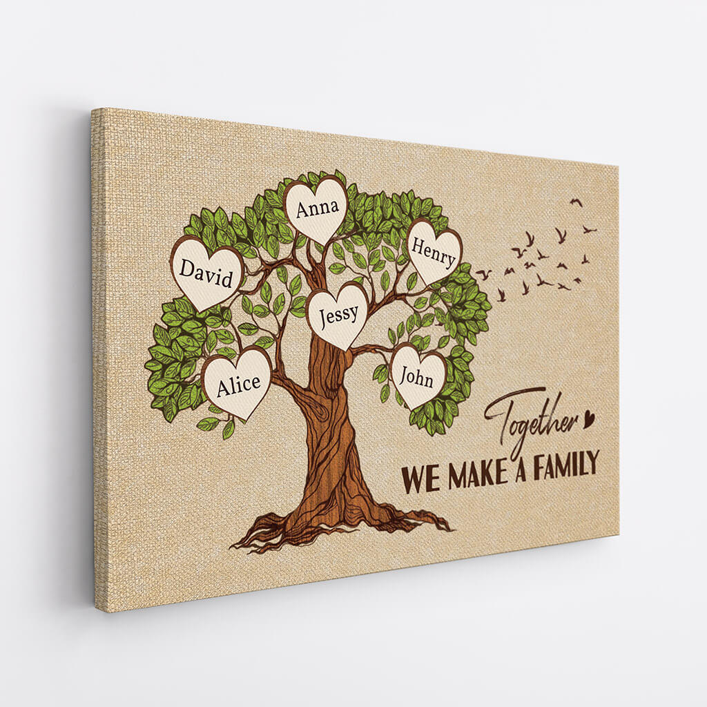 Personalised Together We Make A Family Tree Canvas