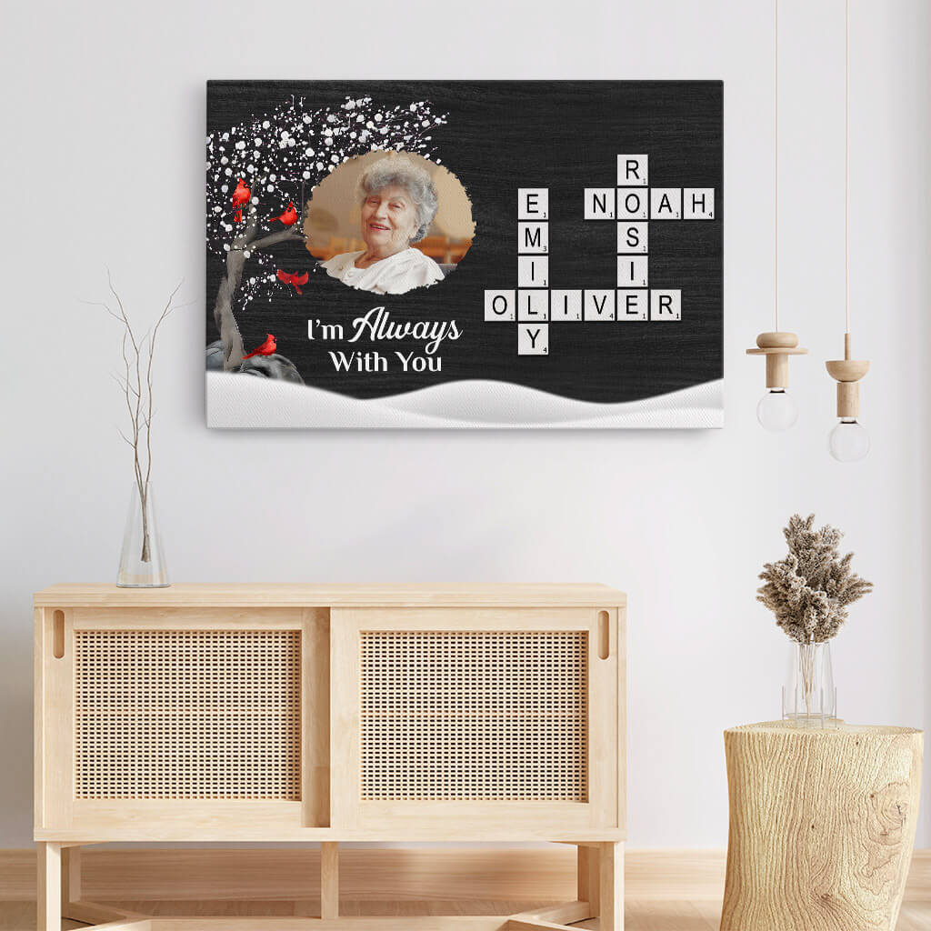 Personalised I'm Always With You Canvas For Grandma