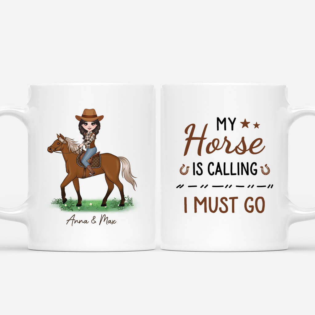 Personalised My Horse Is Calling Mug