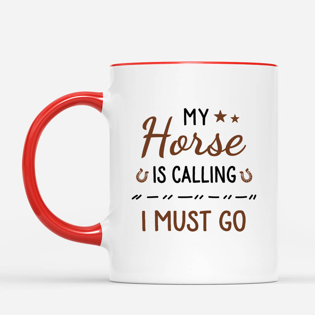 Personalised My Horse Is Calling Mug