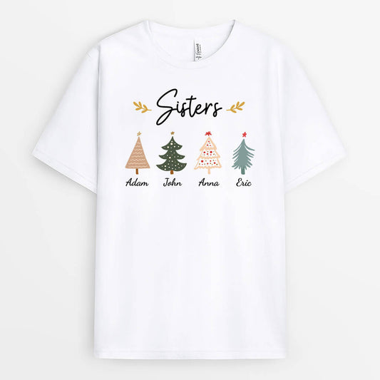 3472AUK1 xmas sister besties t shirt  personalised gifts for sister