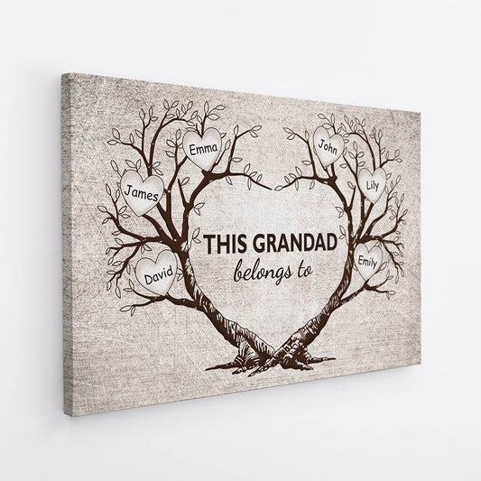 3500CUK2 this grandma belongs to tree canvas  personalised gifts for grandma