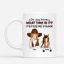 3507MUK1 what time is it its feed me oclock mug  personalised gifts for horse lovers