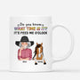 3507MUK2 what time is it its feed me oclock mug  personalised gifts for horse lovers