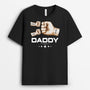 3509AUK1 daddy watercolour fist bump with kids t shirt  personalised gift ideas for dad